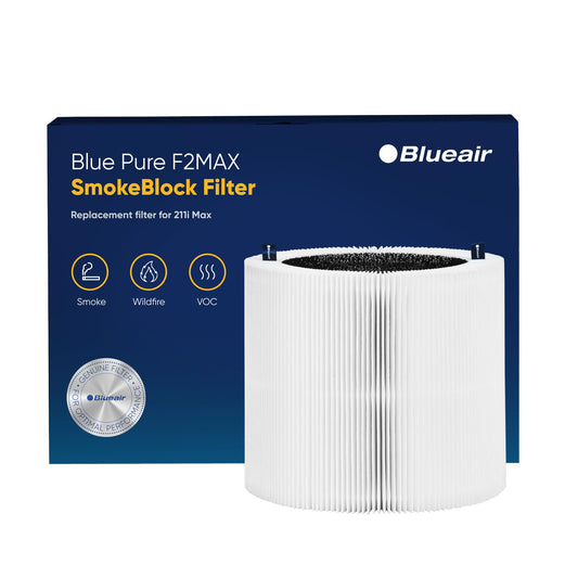 BLUEAIR Blue Pure 211i Max Series SmokeBlock Genuine Replacement Filter, Extra Carbon Captures 99.99% of Wildfire Smoke, fits Blue Pure 211I Max Air Purifier