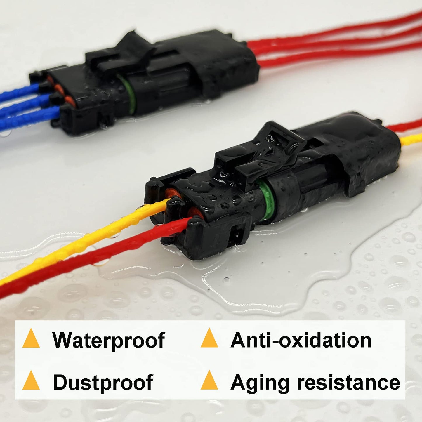Twippo 26 Kits Weather Pack Connectors Kit Automotive Electrical Connectors Waterproof Electrical Wire Connectors Terminal Kit 1/2/3/4 Pin 18-14 AWG