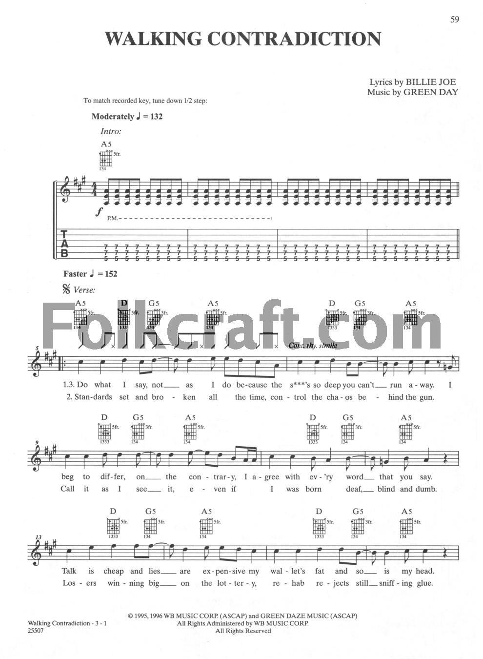 Green Day - Easy Guitar Anthology | Guitar Tablature Songbook with 20 Greatest Hits | Easy Guitar Sheet Music with Lyrics Chords and TAB | Punk Rock Guitar Songbook for Players