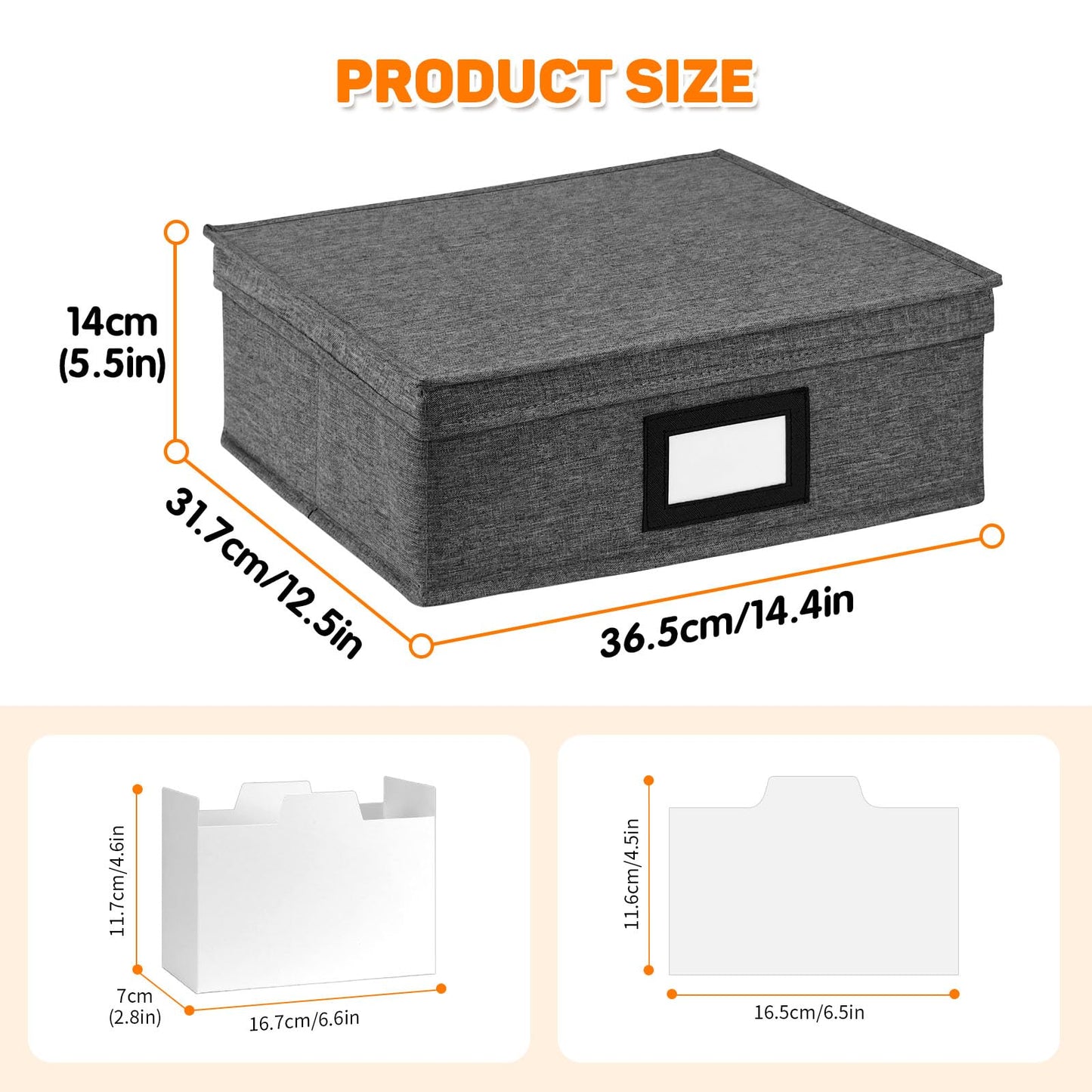 Photo Storage Box with Lid, Photo Organizer Box Fits Holds Up to 1700 and 4x6 Pictures, with 8 Adjustable Dividers, 60 Labels, Photo Album Box for Envelopes, Scrapbooking, Recipes,Cards, Stamps