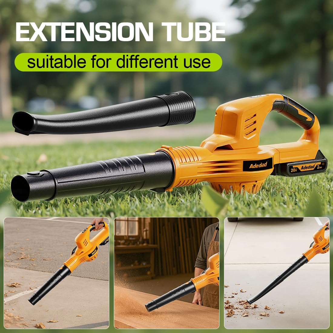 Leaf Blower Cordless, 20V Leaf Blowers with 2X Battery and Charger 150MPH 2 Speed Electric Blower for Lawn Care,Patio, Garden, House, Depot