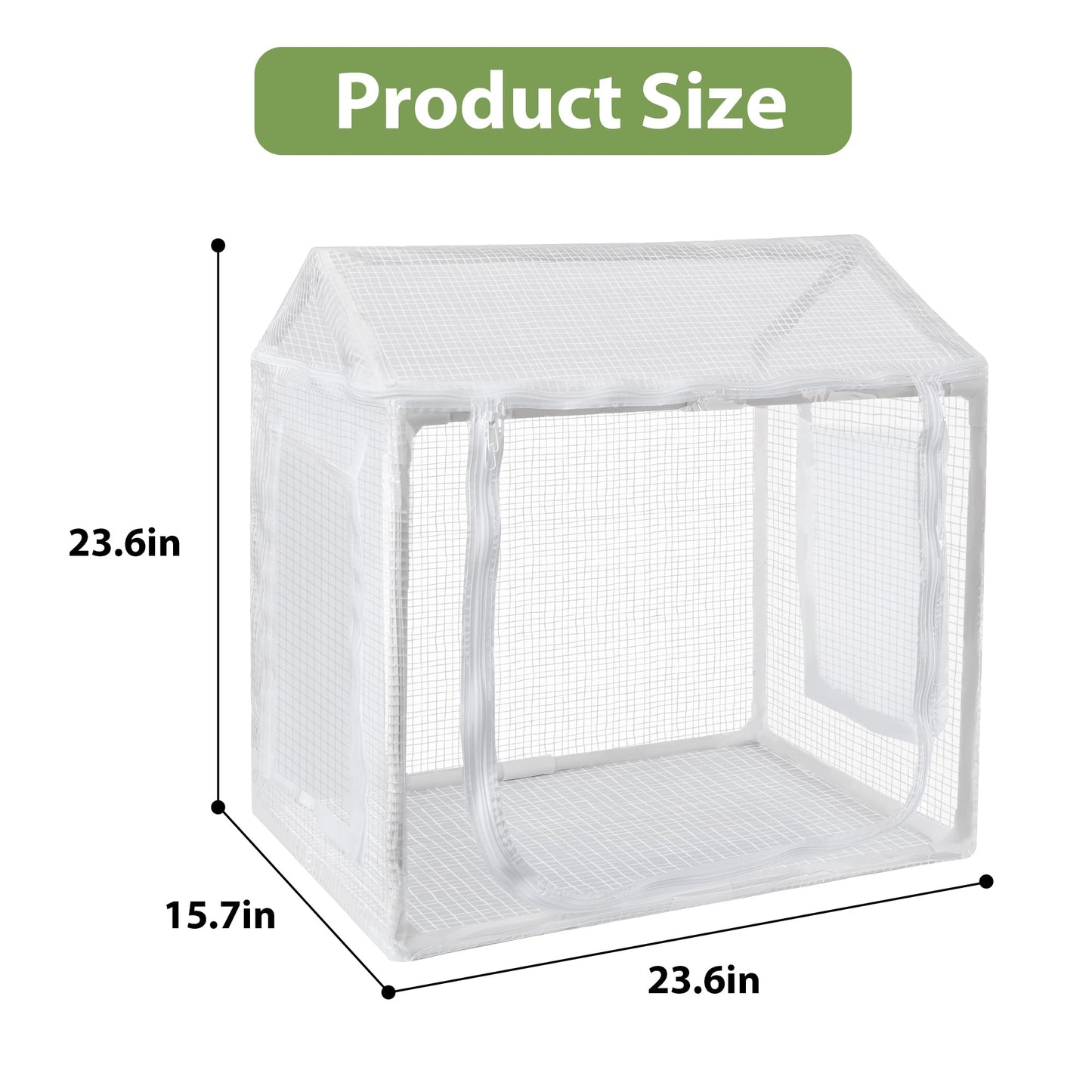 Fully Enclosed Mini Greenhouse Indoor, Small Indoor Greenhouse with Top Opening, Waterproof mini Green House 23.6" x 15.7" x 23.6" for Garden Small Plants, Succulent, Seedlings