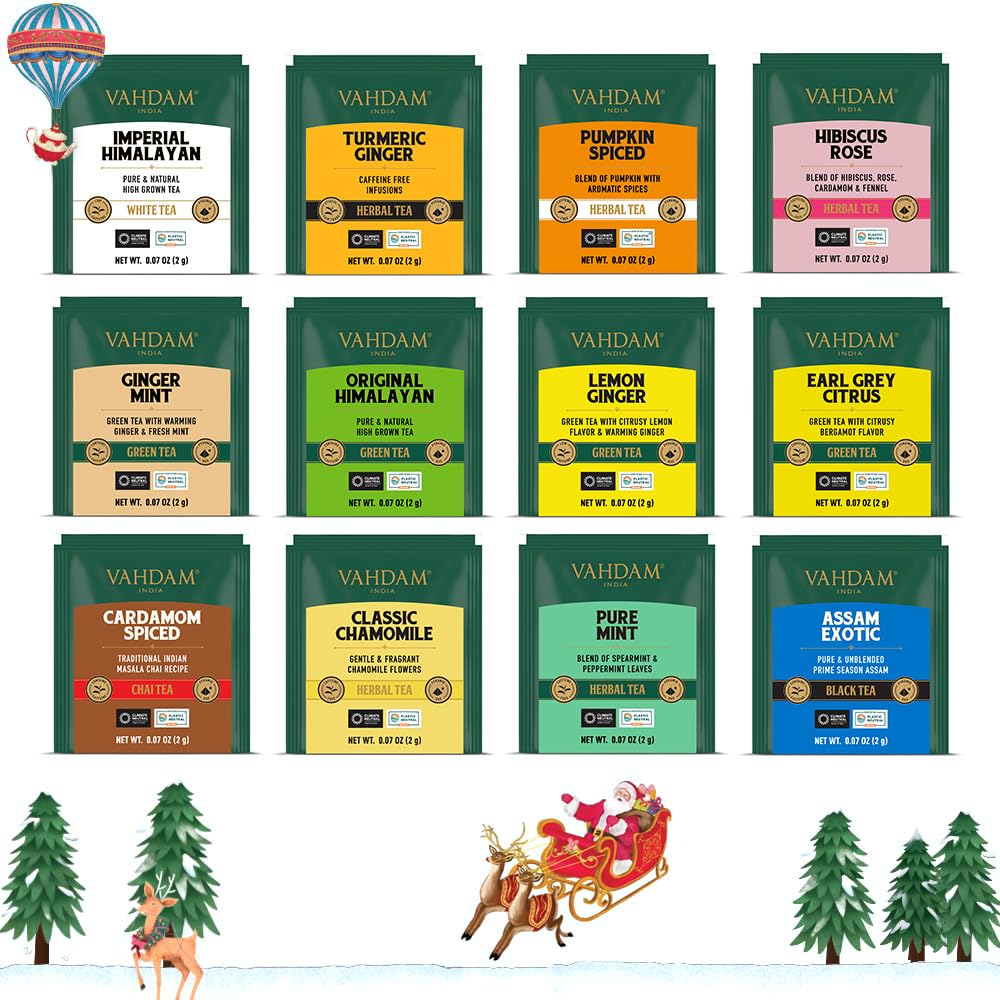 Limited Edition - Advent Calendar 2026 Tea Bags Folding Gift Set | 24 Unique Flavors - Holiday Gift Box | Christmas Advent Calendar 2026 for Adults, Advent Calendar 2026 Adult Women and Men | VAHDAM