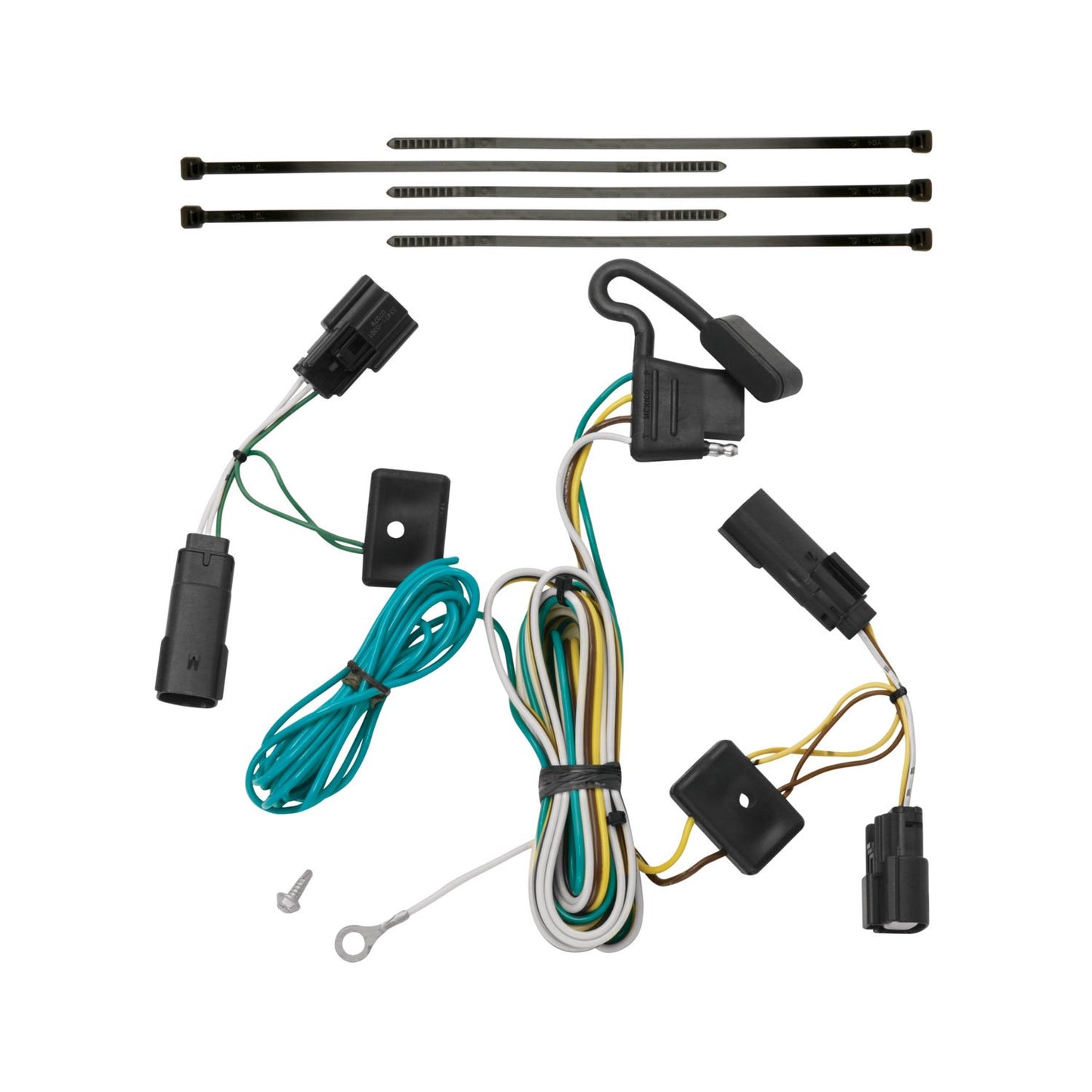TEKONSHA T-One® T-Connector Harness, 4-Way Flat, Compatible with Select Ford Flex,Black