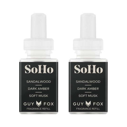 Pura and Guy Fox - Fragrance for Smart Home Air Diffusers - Room Freshener - Aromatherapy Scents for Bedrooms & Living Rooms - Odor Eliminator - 2 Pack - SoHo