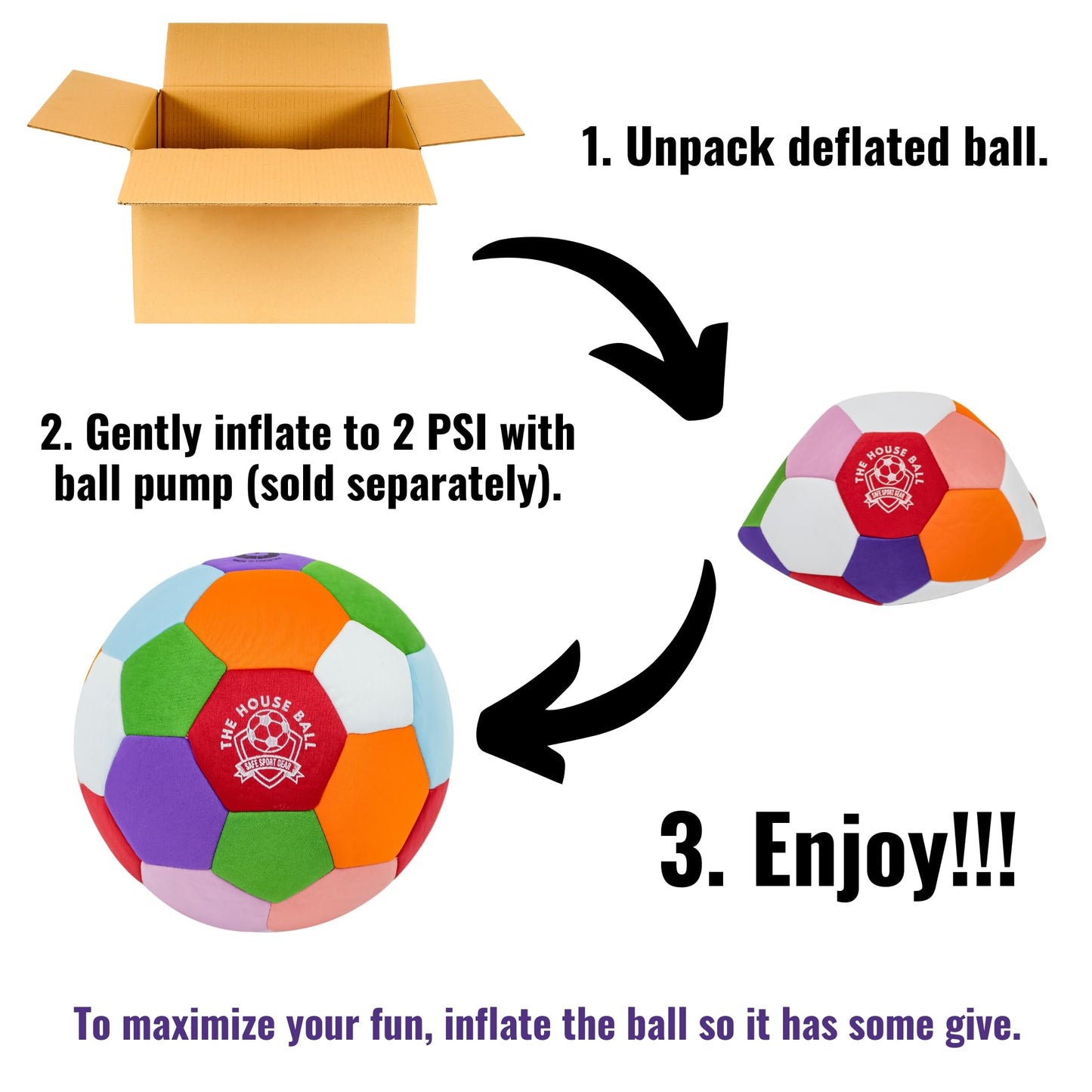The House Ball - The House Ball - The Original Soft and Secure Size 4 Created for the Interior of Your Home and Garden - Fun Football Gift - Perfect for Kids