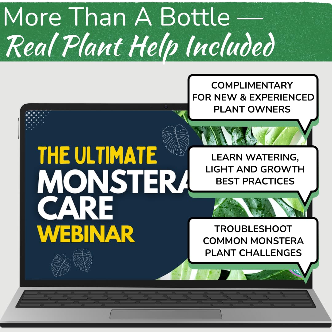 Houseplant Resource Center Monstera Plant Food with NPK 5-2-3 Ratio – Liquid Formulation Supports Optimal Nutrient Dispersal and Balanced Nitrogen Response for Strong Root Growth