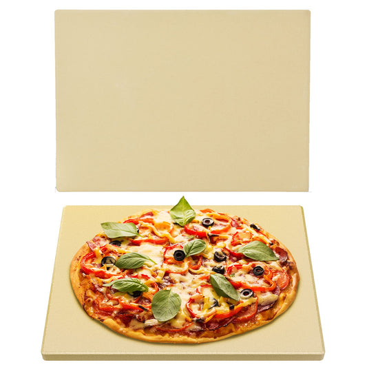 Onlyfire 15x12 Inch Pizza Stone – Heavy Duty Cordierite Baking Stone for Oven & Grill, Thermal Shock Resistant, Extra Large Pizza Stone for Perfect Crispy Crust Pizza, Bread, and Pastries
