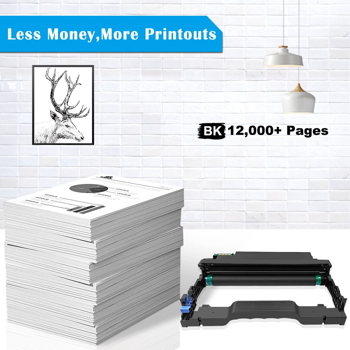 Compatible Drum Cartridge Drum Unit Imaging Drum B230 B225 B235 013R00691 Black 12000 Pages TOPRINT for B225 B225dni B230 B230dni B235 B235dni Printer