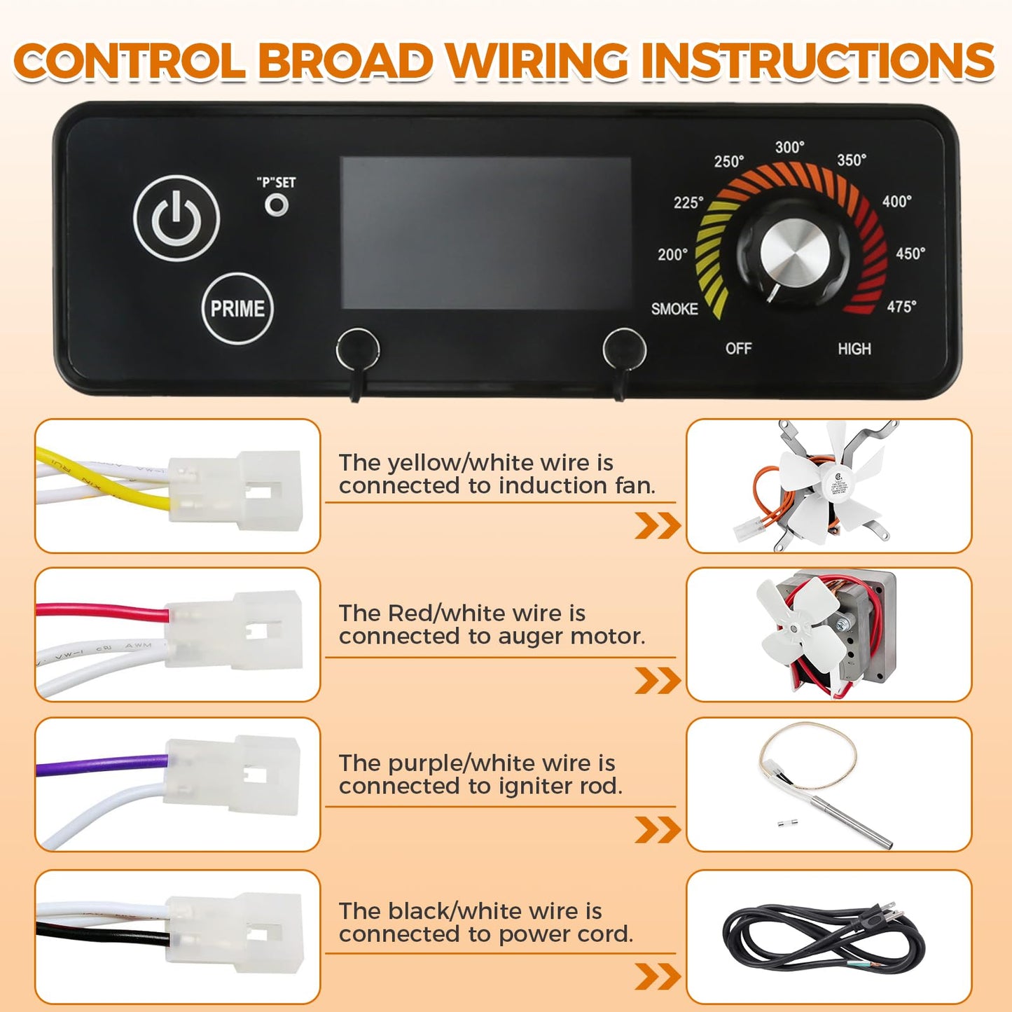 MOOTVGOO Digital Thermostat Controller Kit Replacement for Pit BOSS Wood Pellet Grill Smokers PB440D2, PB850G, PB550G, PB820, PB1150G, Pro1100 with LCD Display