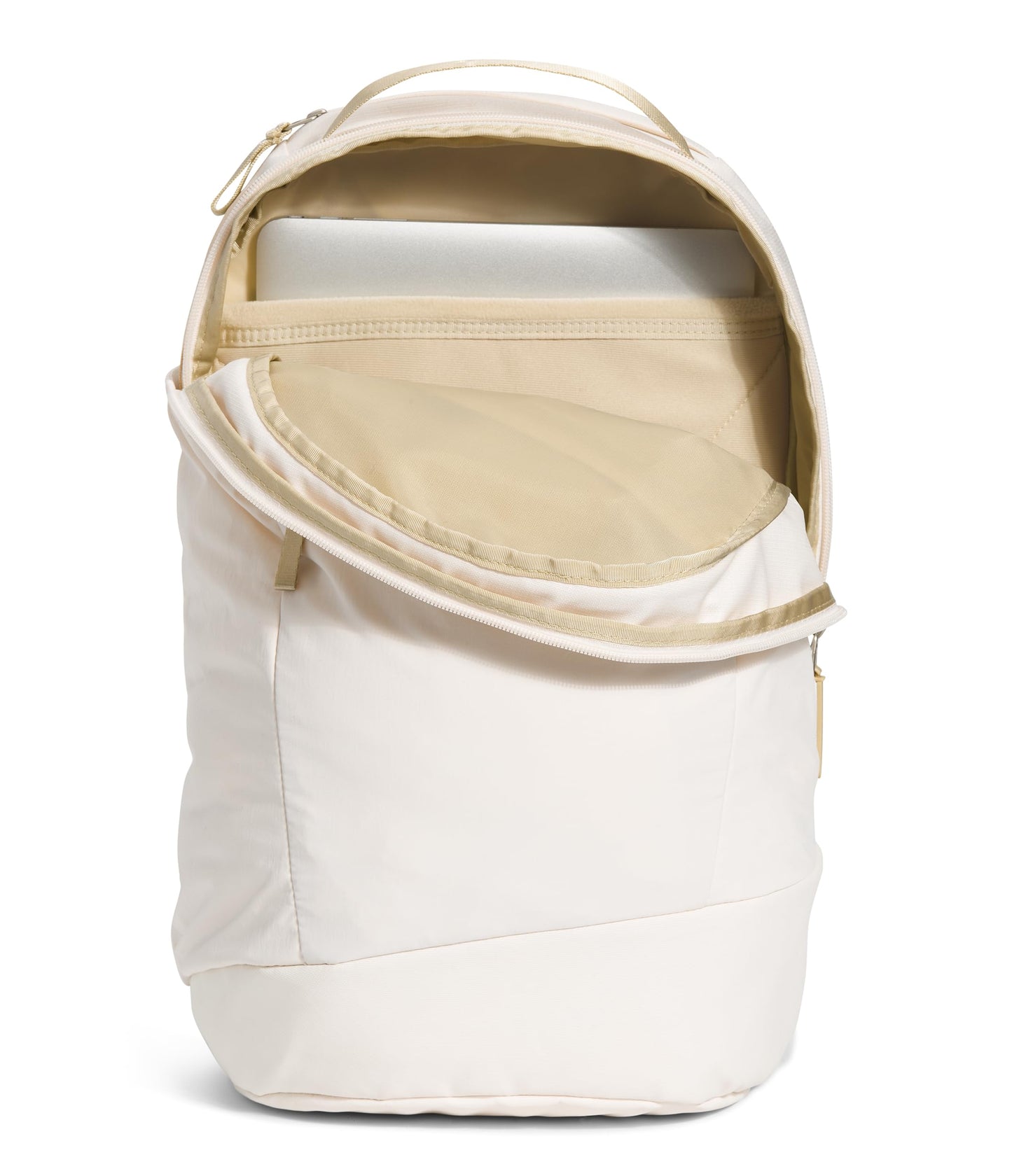 THE NORTH FACE Women's Isabella 3.0 Backpack | Everyday Travel Bag with 16" Laptop Sleeve, Water Repellent Finish, Gardenia White Dark Heather/Gravel-NPF, One Size