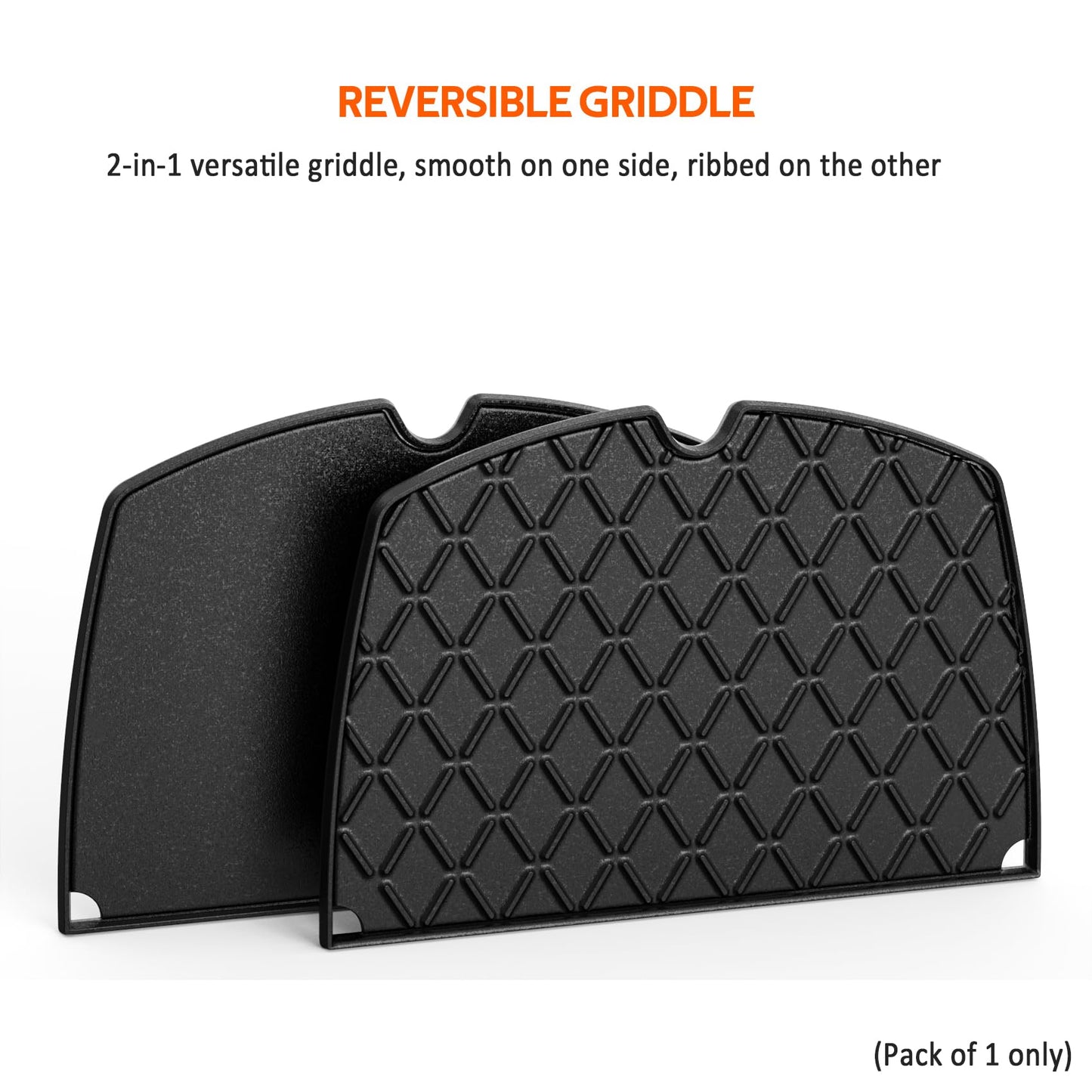 Stanbroil Cast Iron Grill Griddle for Weber Q200 Q220 Q240 Q2000 Q2200 Q2400 Series Gas Grills, Replacement Part for Weber 6559