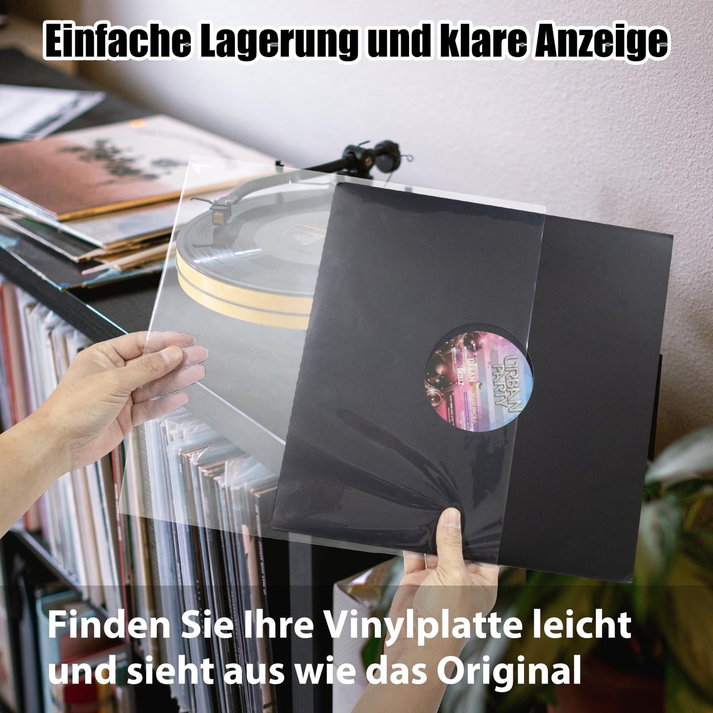 100 Vinyl Record Sleeves-Fits 12 Inch Single, Double, and Gatefold LPs - Protect Your Record Collection (Outer Sleeves-Square)