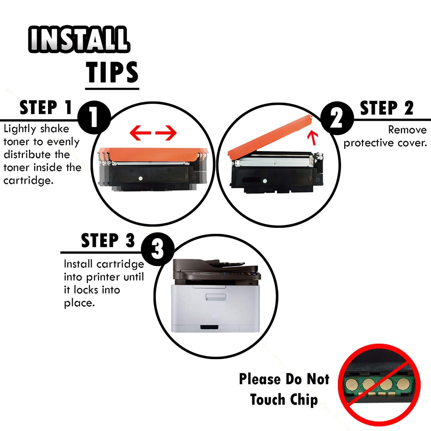 1 Set of 4 Inkfirst Compatible Toner Cartridges Compatible with Samsung CLT-K406S CLT-C406S CLT-M406S CLT-Y406S CLP-365 CLP-360 CLP-365 CLP-365W CLX-3305 CLX-3305FN CLX-3305FW Xpress C410W C460FW