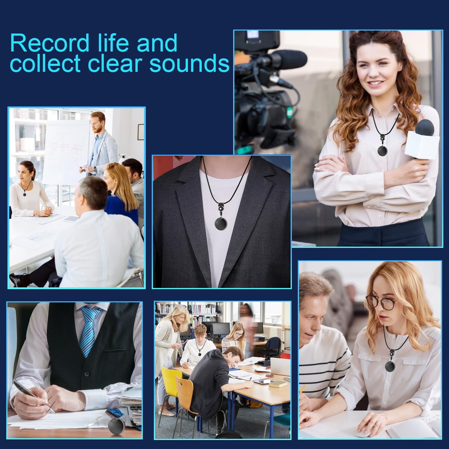 64GB Digital Voice Recorder, 1200H Capacity, Triple Noise Reduction, One-Touch Recording, Auto-Save Battery, OTG for Android/PC for Meetings Interviews