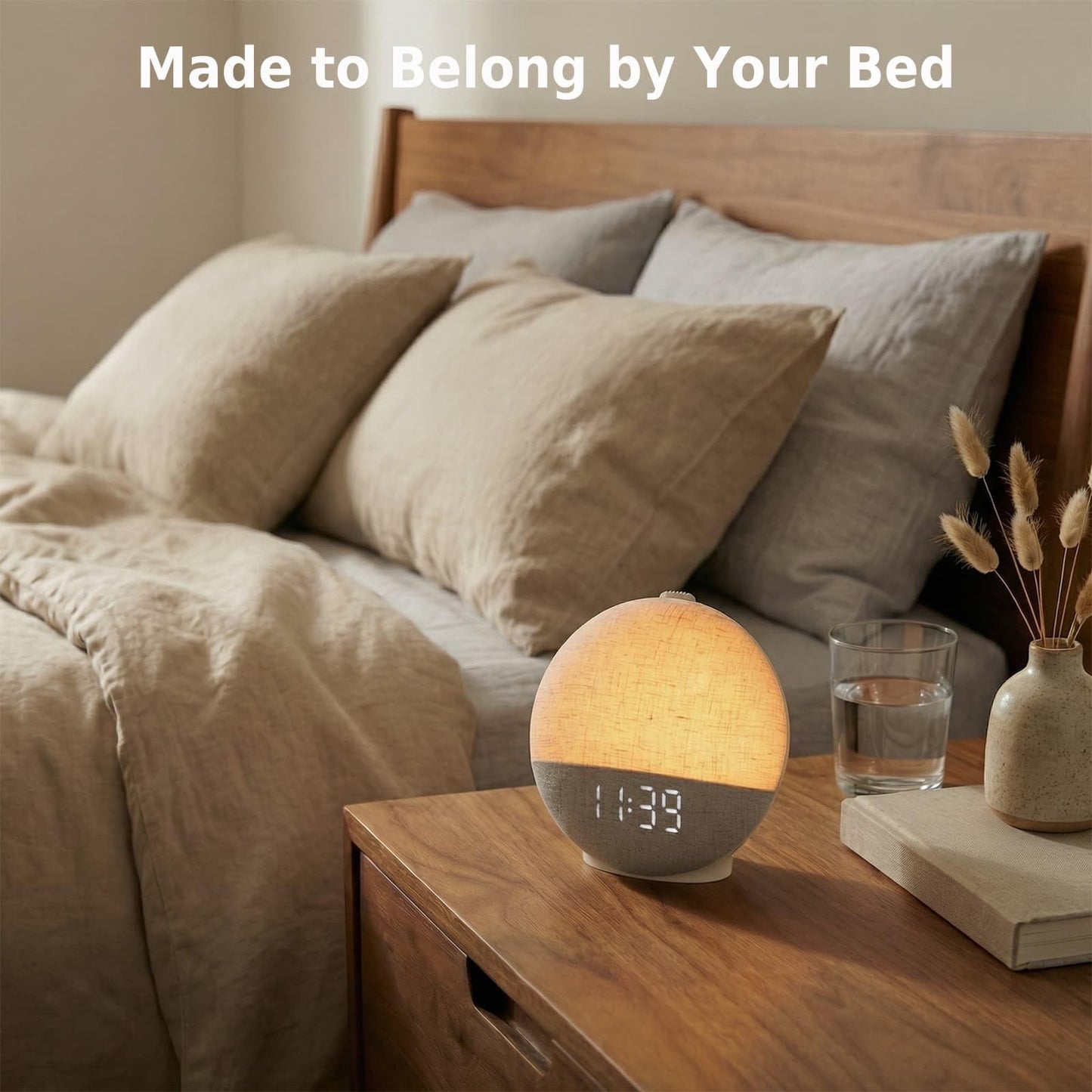 Sunrise Alarm Clock with Sound Machine, Natural Wake Up Light with Night Light, 30 Sleep Sounds, Speaker, White Noise Machine Alarm Clocks for Bedrooms, Heavy Sleepers