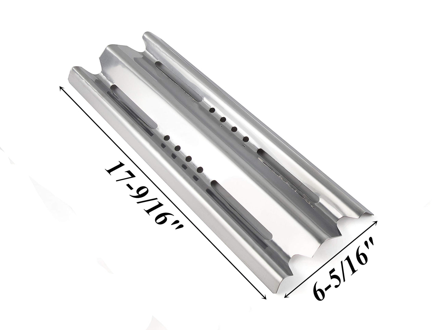 17.56 inch Heat Shield of Stainless Steel Replacement for Broil King, Master Forge, Broil-Mate, Sterling and GrillPro Gas Grill Models, Set of 4-Pack (4)