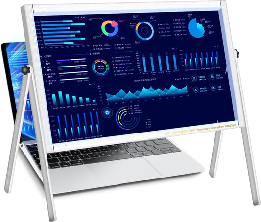 22" Desktop Magnifying Glass Laptop Magnifier, Computer Screen Magnifier, Foldable Laptop Screen Magnifying Adjustable Angle for Seniors Reading, Office, Close Work, Movie