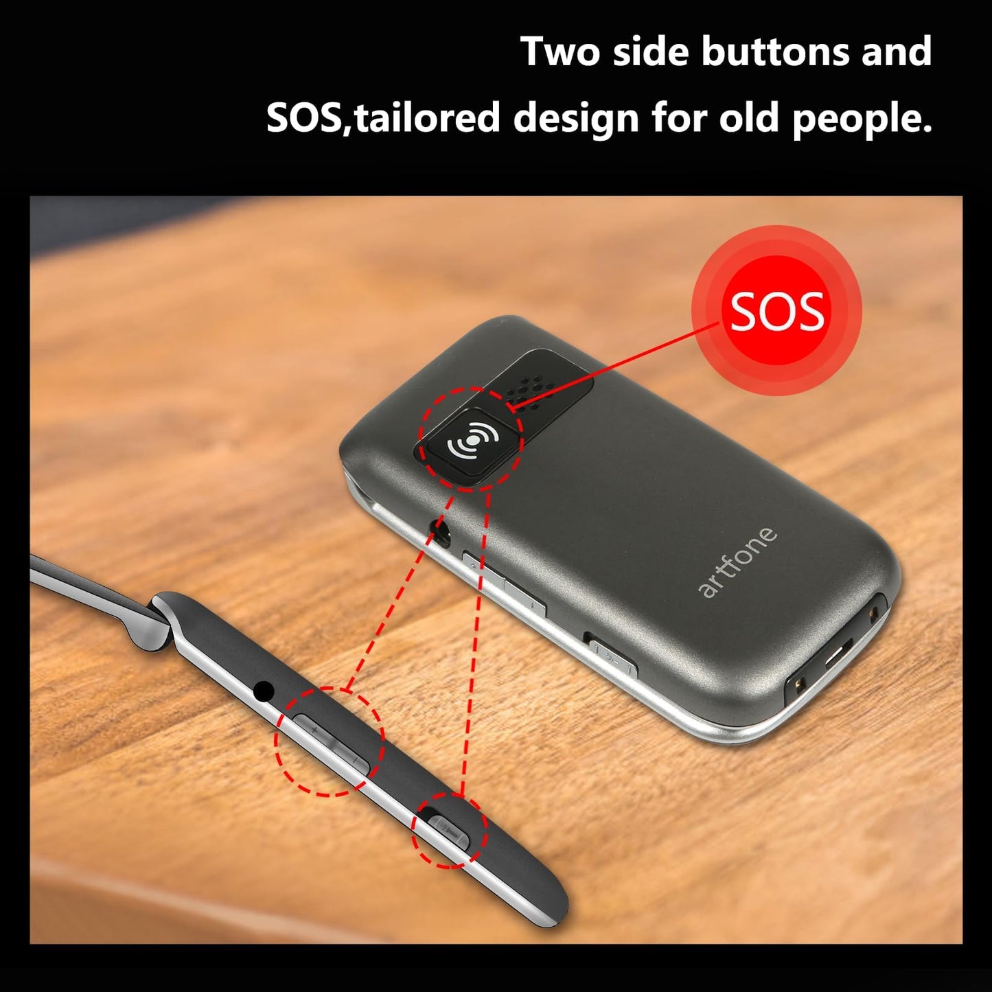 4G Foldable Mobile Phone for Seniors with SOS Button, SIM-Free Flip Phone for Elderly, Unlocked Senior Flip Basic Phone, with Charging Station, Camera, FM, Flashlight (Gray)