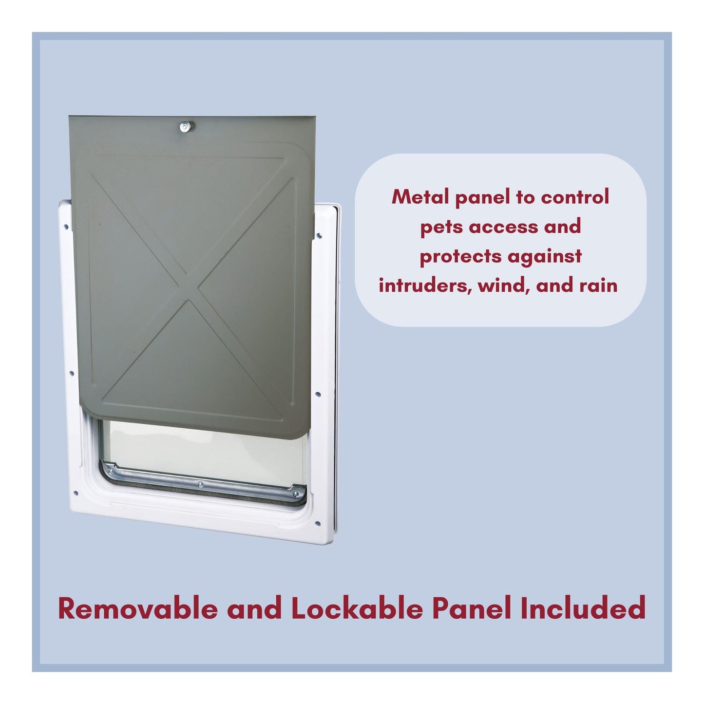Trixie Pet Products 2-Way Locking Dog Door, Medium to X-Large Dogs, White