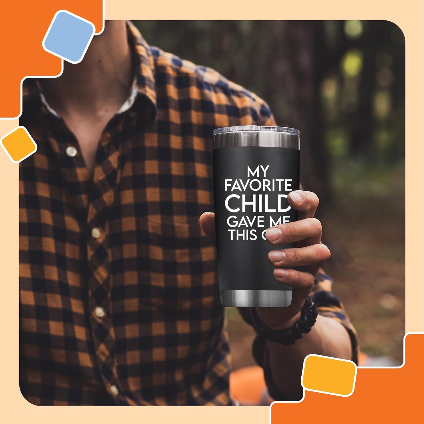 NewEleven Fathers Day Gift for Dad - Birthday Gift for Dad from Kids - Gifts for Husband - Birthday Present Ideas for Father from Daughter, Son - 20 Oz Tumbler