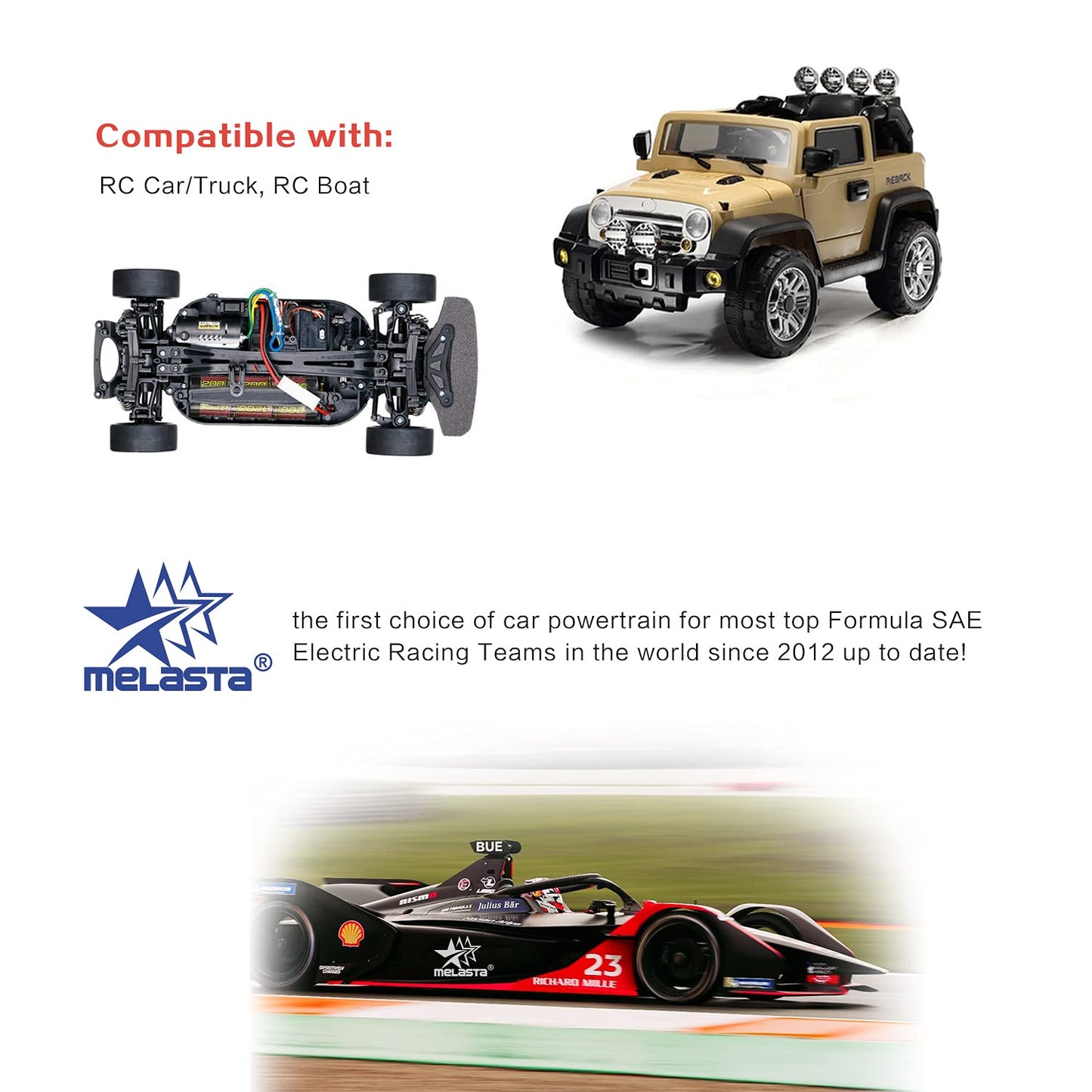 Melasta 8.4V 4200mAh 7-Cell Flat Pack NiMH Battery Compatible with Traxxas RC Racing Car Toys Hobbies