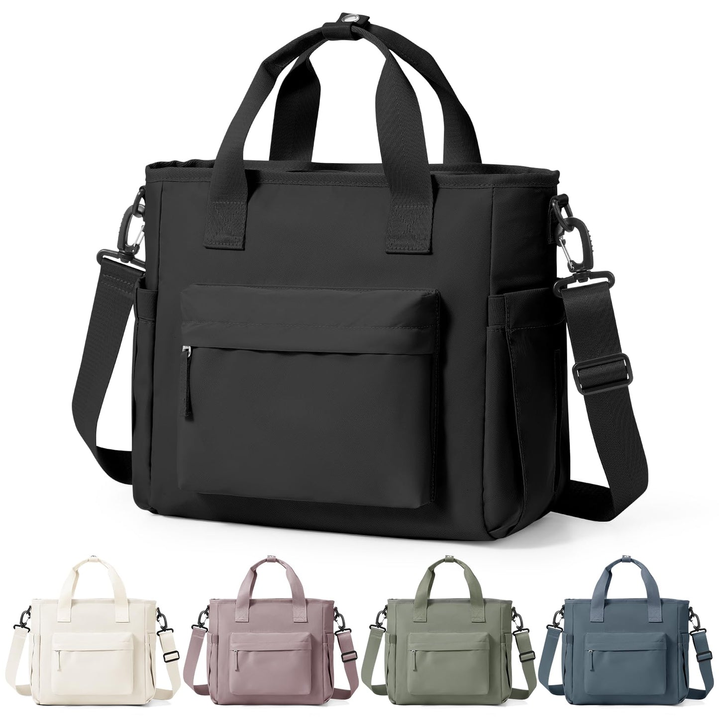 Lunch Bag Insulated Lunch Box Leakproof Lunch Tote Bags for Women Men,Portable Thermal Cooler Bag Lunch Containers with Shoulder Strap for Work, Family, Picnic, School, Outdoor,BBQ C1-Black