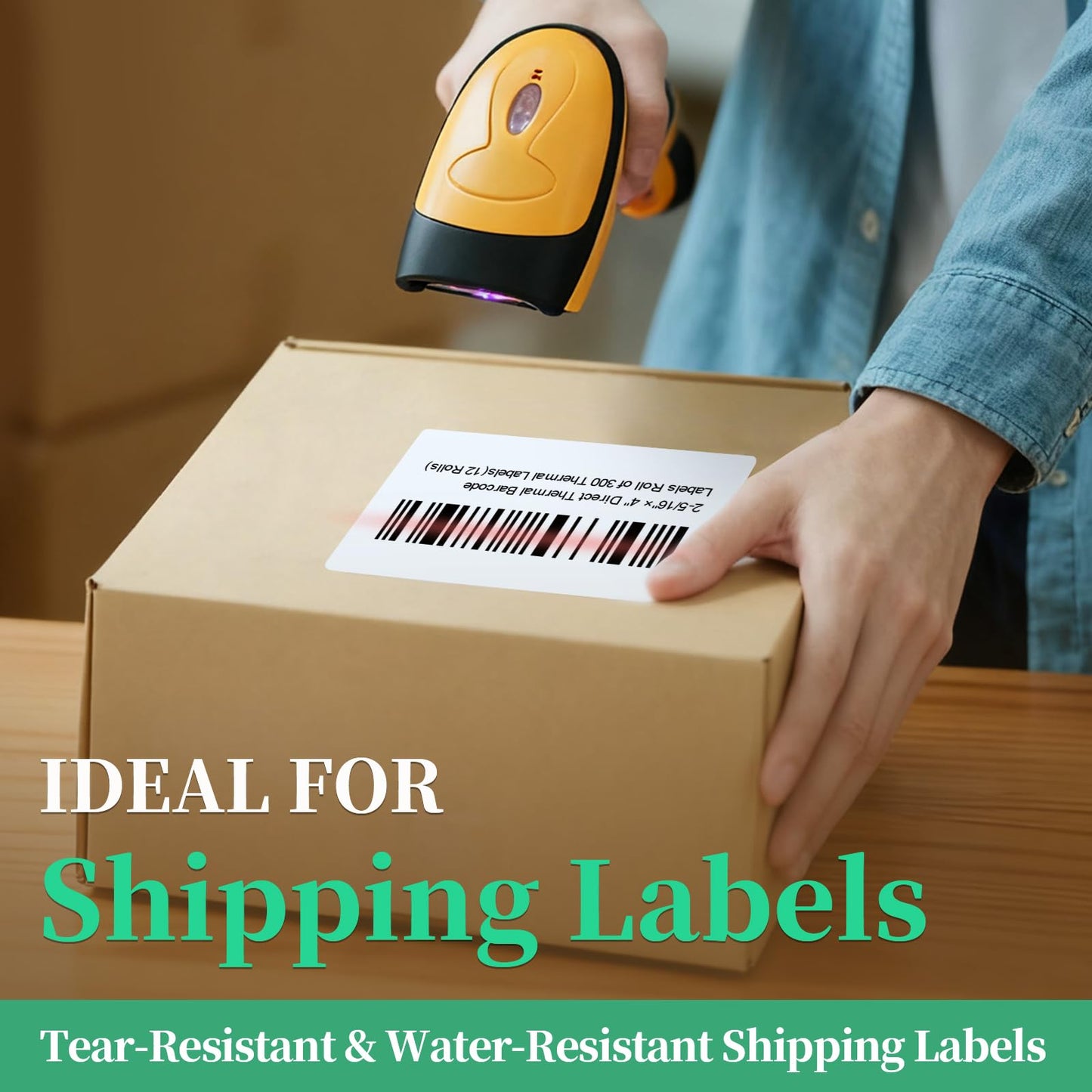 Address & Barcode Label for DYMO 30256 (2-5/16" x 4"), Compatible with DYMO LabelWriter 4XL, 450, 450 Duo, 450 Turbo, and 450 Twin Turbo (12 Rolls/3600 Labels), Not Fit 5XL & 550, BIAlabel