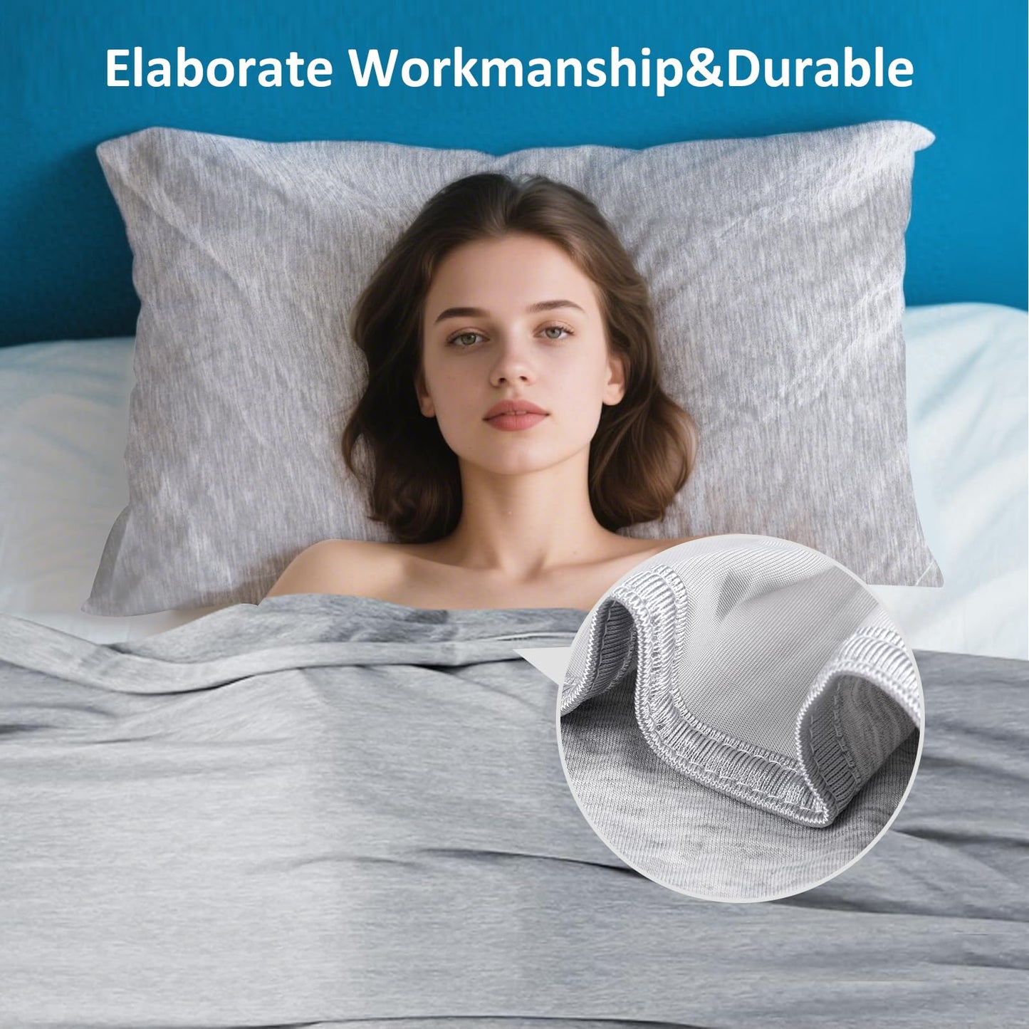 Uplayteck Cooling Blanket Double-Sided Ice Blanket Single with Breathable Cold Fabric, Machine Washable, Summer Blanket for Hot Sleepers & Night Sweats (Grey, 59 x 79 inches)