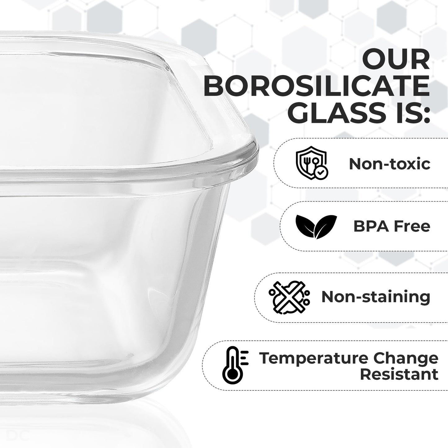 Zulay Kitchen 12 Pack Glass Container Food Storage Set with Lids - Airtight, Premium Borosilicate Glass Meal Prep Containers - Lunch Tupperware Box - Microwave, Freezer & Oven Safe, BPA Free - Black
