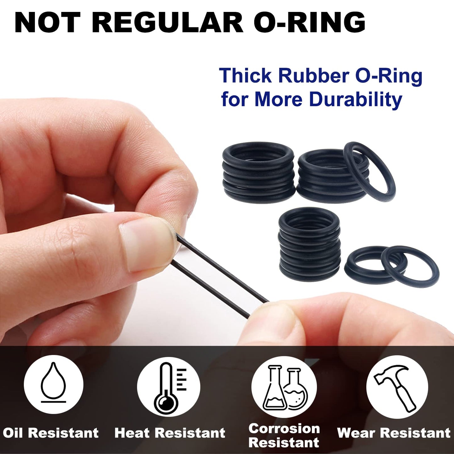 826pcs O Ring Kit, Wimayo SAE and Metric O-Ring Assortment Kit for Automotive, Plumbling and Faucet Repair. Rubber NBR O-Ring Gasket Kit with 4pcs Pick & Hook