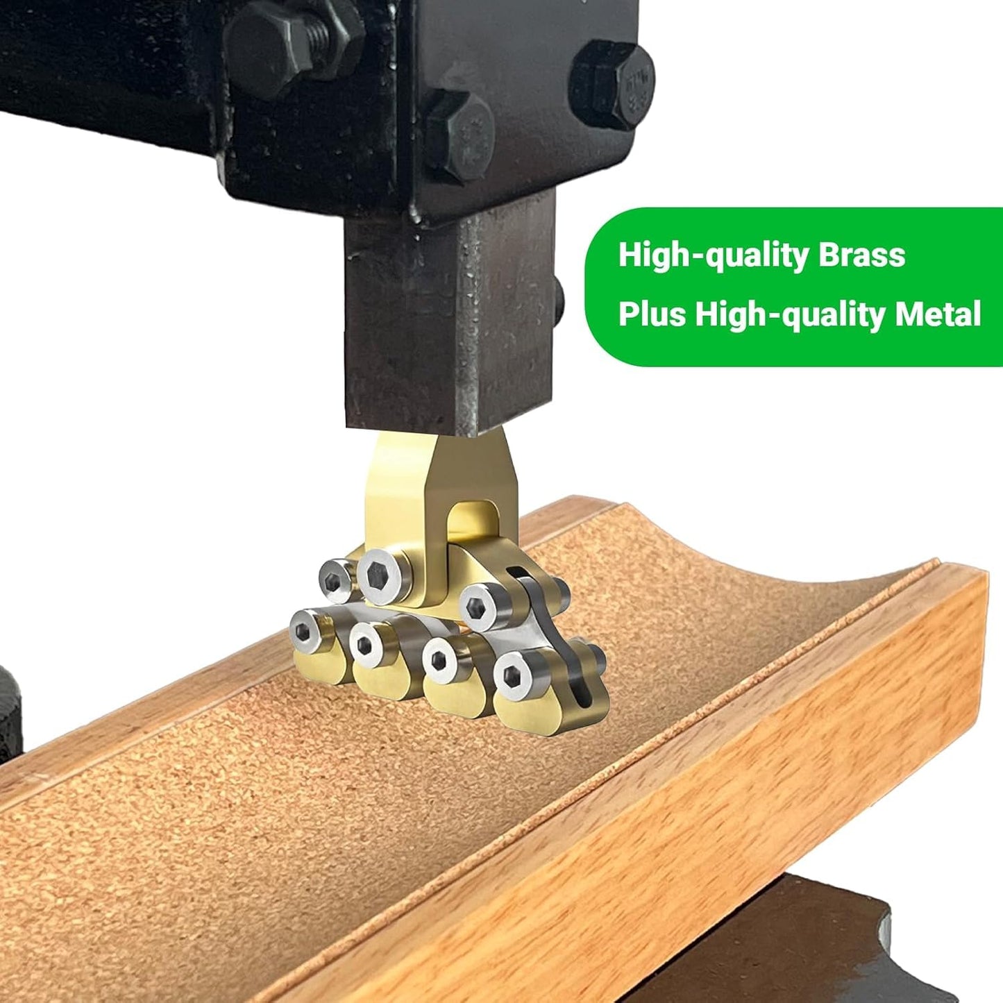 BINGOX Guitar Fractal Fret Press Tool with Box – Self-Adjusting Radius Fret Press for Acoustic & Electric Guitars – Brass & Steel Fret Wire Seating Tool for Luthiers & DIY Guitar Repair