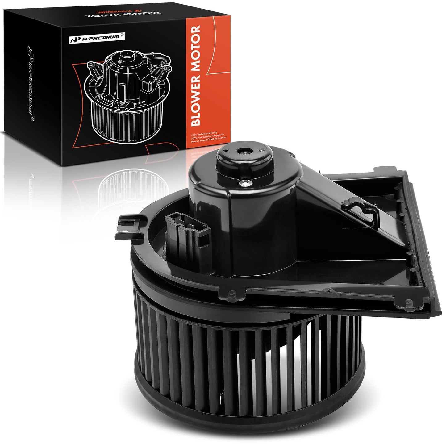 A-Premium HVAC Heater Blower Motor Assembly Compatible with Audi, Porsche & Volkswagen Vehicles - TT/TT Quattro 2000-2006, 911, Boxster, Cayman, Beetle, Golf, Jetta - Front Side