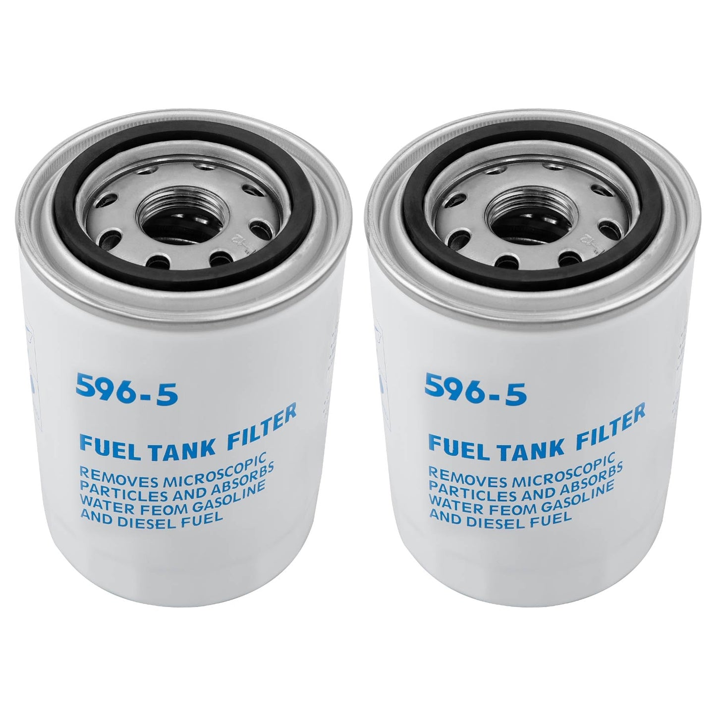 Fuel Tank Filter Compatible with Fuel Pumps Transfer Tanks, 10 Micron Diesel Spin-On Filter (2 Pack)