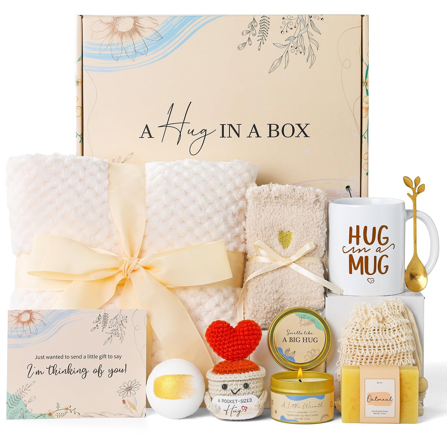Self Care Gifts for Women Valentine's Day Gift Birthday Box Spa Basket Set for Women Get Well Soon Gift for Women After Surgery Care Package for Women Mom Wife Sister Best Friend Coworker Teen Girls