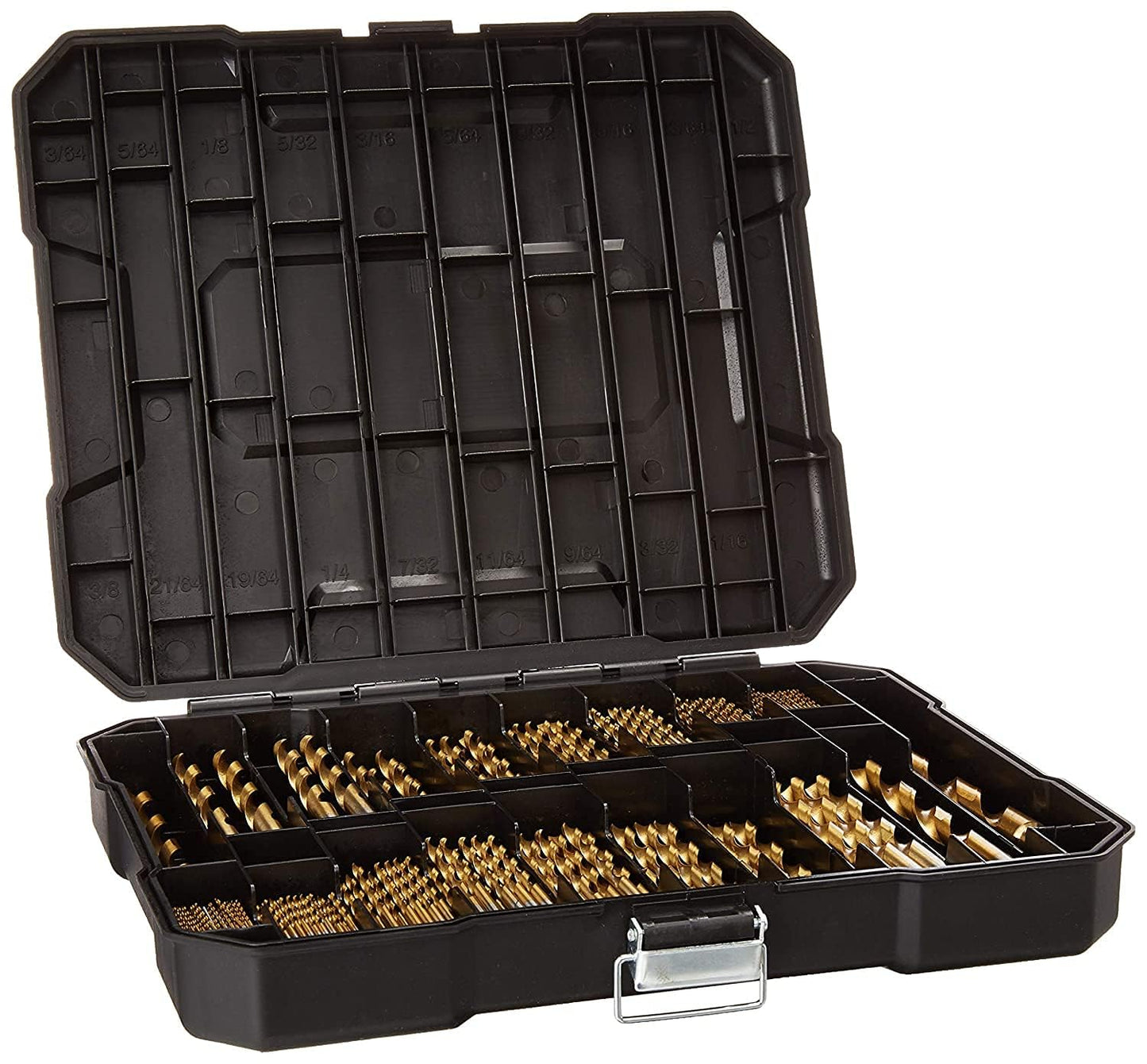 Hurricane 230 Pcs Titanium Twist Drill Bit Set, 135° High Speed Steel Drill Bits, Wood Drill Bit Kit, 3/64"-1/2", Ideal Drilling in Wood/Cast Iron/Aluminum Alloy/Plastic/Fiberglass, with Hard Storage