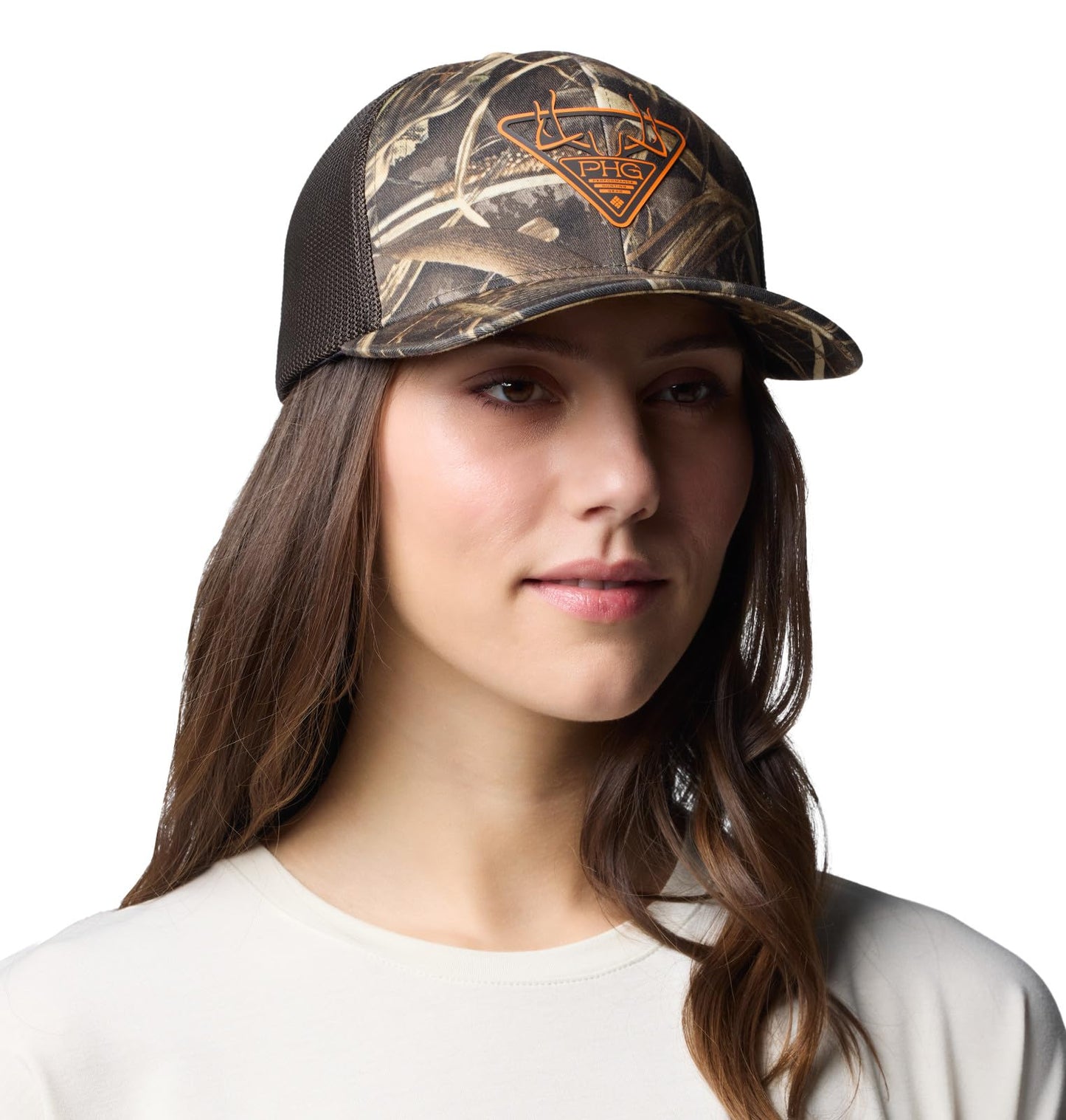 Columbia Unisex PHG Camo Mesh Ball Cap, Realtree Max7/Tri-Fill Antlers, Large/X-Large