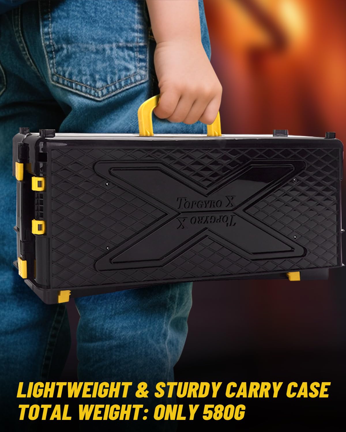 BGOVTAPO Foldable Portable X Stadium Arena with Carry Handle, Yellow Battle Stadium Compatible with X Gyro Tops & Launchers. Travel Toy Gift for Kids Ages 6+