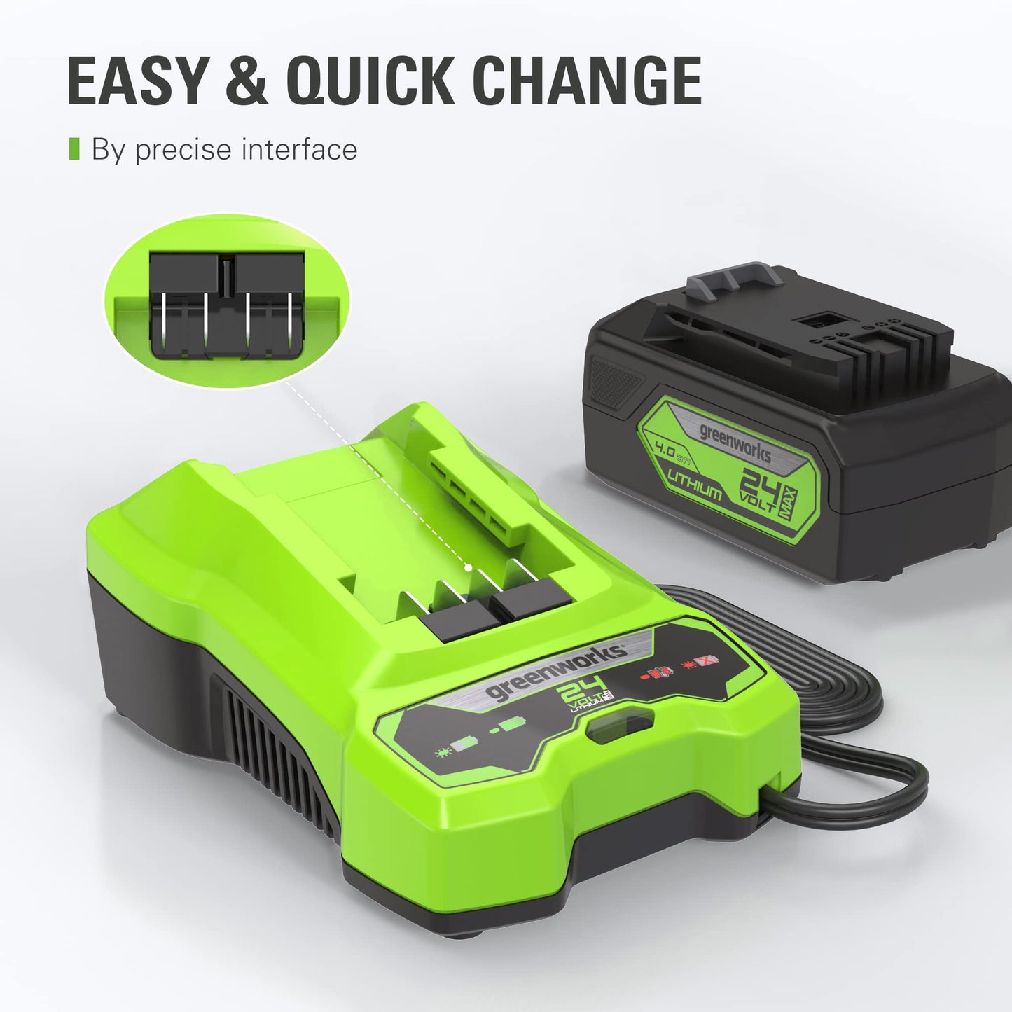 Greenworks 24V Battery Charger (Genuine Greenworks Charger)