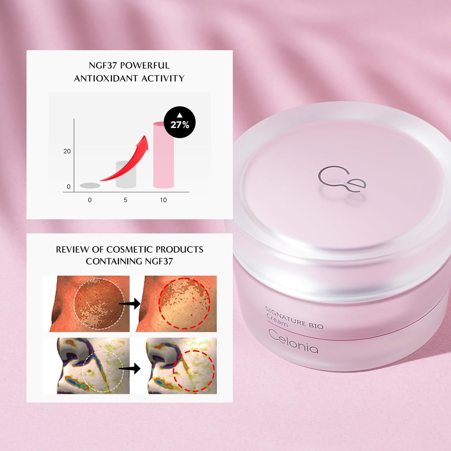 CELONIA Signature Bio Stem Cell Anti Aging Face Cream, Cell Energizing Cream, Luxury Korean Cell Growth Factors Cream With Bio Science, Rejuvenating Glowing & Firming Face Cream For Day & Night 50ML