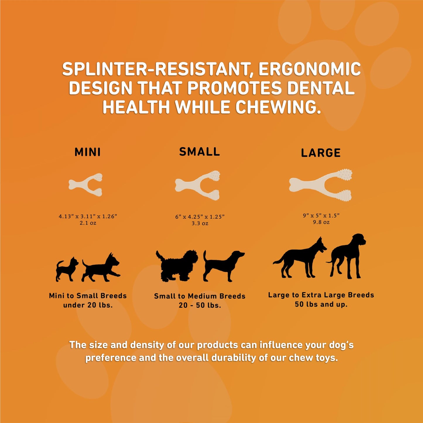 BetterBone - All-Natural, Nylon-Free Dog Chew Toys - Hard Density - Ideal for Strong to Aggressive Chewers - Non-Toxic, Promotes Dental Health, Splinter-Resistant, Sustainably Made