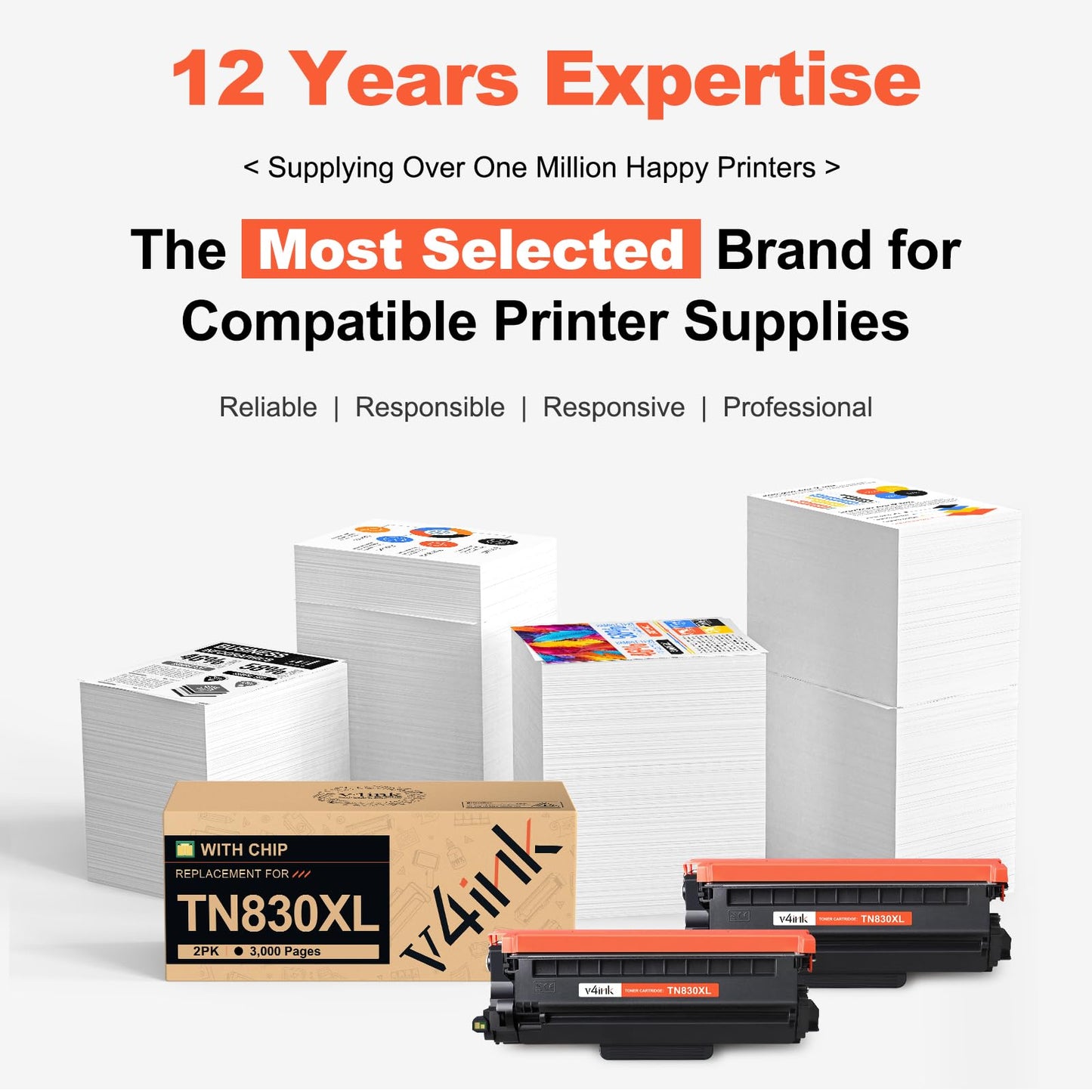 TN830XL TN830 Toner Cartridge Compatible Brother HL-L2460DW DCP-L2640DW Toner Replacement for Brother 830XL High Yield Black Toner Use with HL-L2465DW HL-L2400D MFC-L2820DW HL-L2480DW Printer(2 Black)