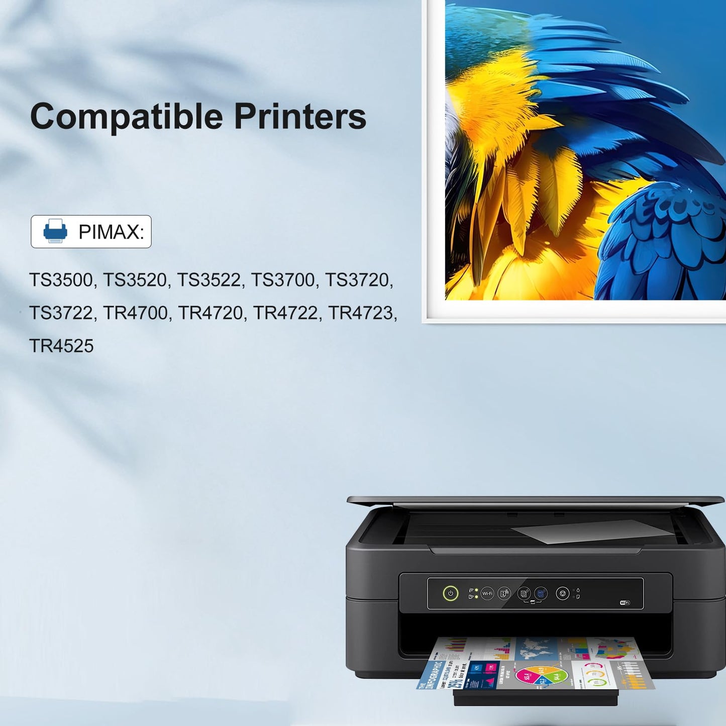 PG-275XL CL-276XL Ink Cartridge, Replacement for Canon 275 276 XL Ink Cartridges, with Canon TR4720 Ink Cartridges, TR4700 Ink Cartridge, TR4722 TS3500 TS3520 TS3522 Printer (1Black, 1Tri-Color)