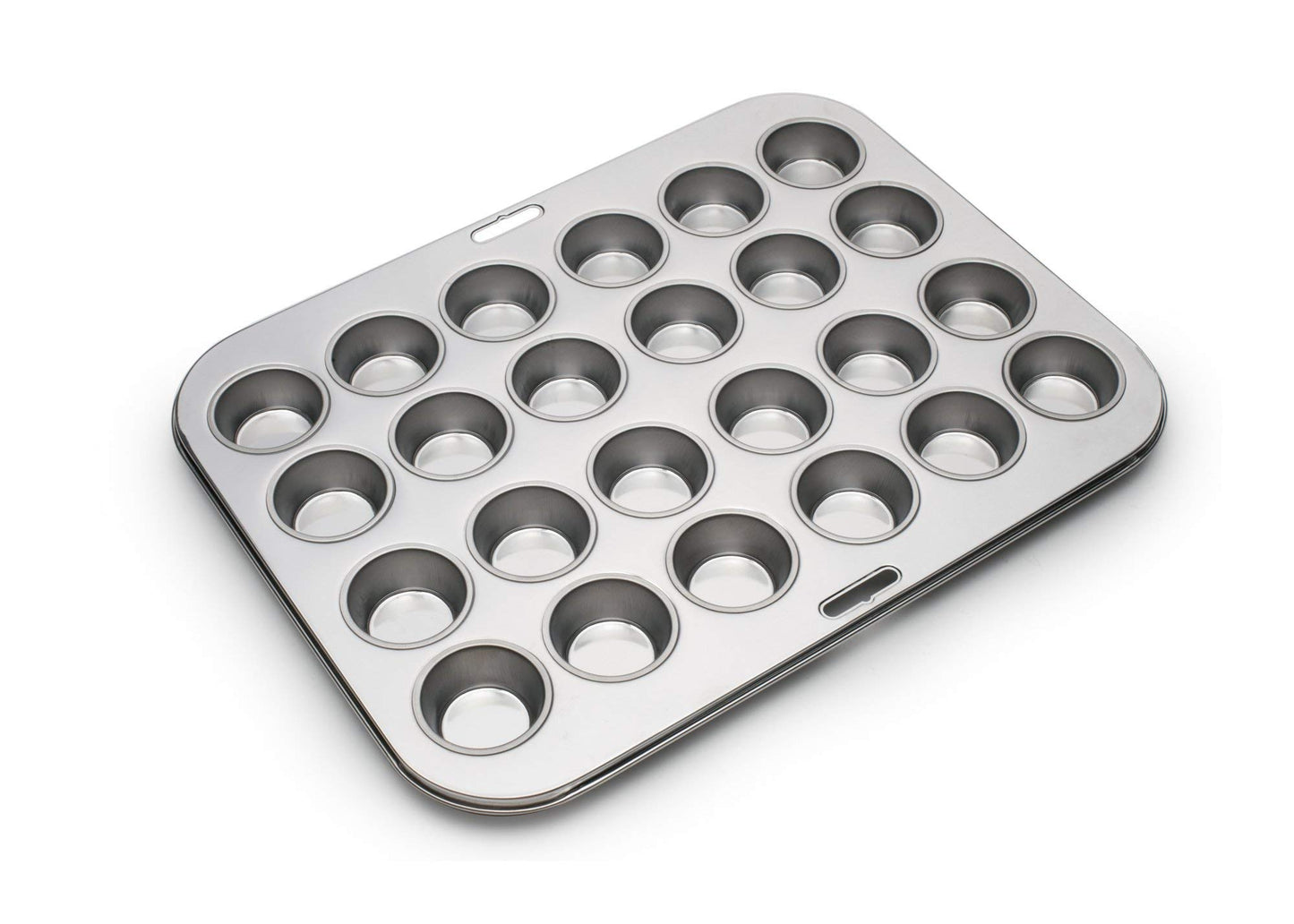 Fox Run Mini Muffin and Cupcake Pan, 24 Mini Cups, Stainless Steel Baking Pan, 10.5 x 13.75 x 1.5 inches