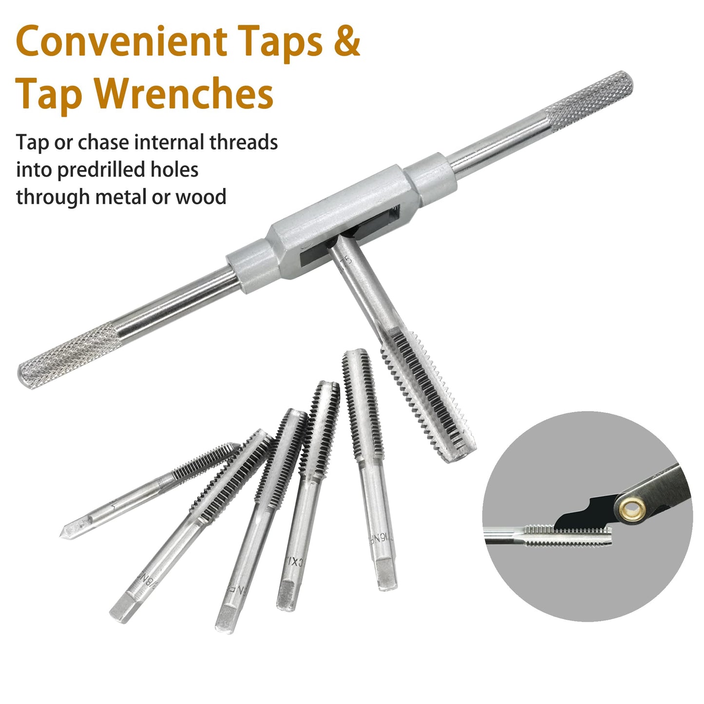 Axelord 40PCS Tap and Die Set, Metric Screw Threads M3, M4, M5, M6, M7, M8, M10, M12, Both Coarse and Fine Types | Essential Threading Tool Kit with Complete Handles, Accessories and Case