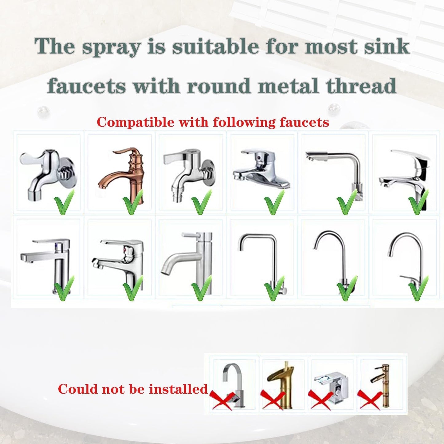 Tub faucet spayer attachment ,Bathtub Shower Head Sink-Faucet with 5 Adapters, 79" Hose for Pet Dog Rinse , Baby Bath & Hair washing , ON/OFF Extension for Tub Faucet, Utility Sink, Garden,Bathroom