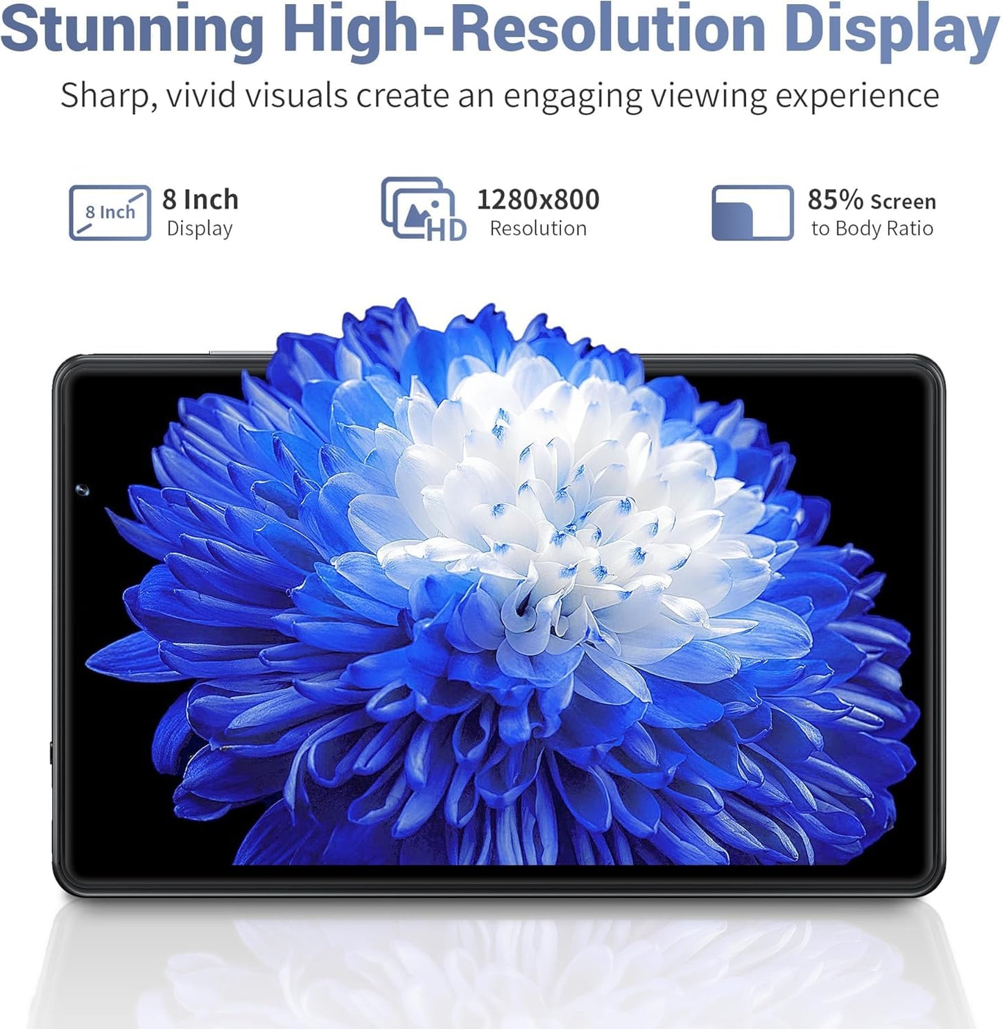 2025 Topsand 8 inch Tablet, Android Tablet with GPS Built in,12GB RAM 64GB ROM (1TB Expandable), 8MP Camera, 2.0GHz Processor, 2.4GHz&5GHz Wi-Fi/BT5.0, FHD Screen Tablets