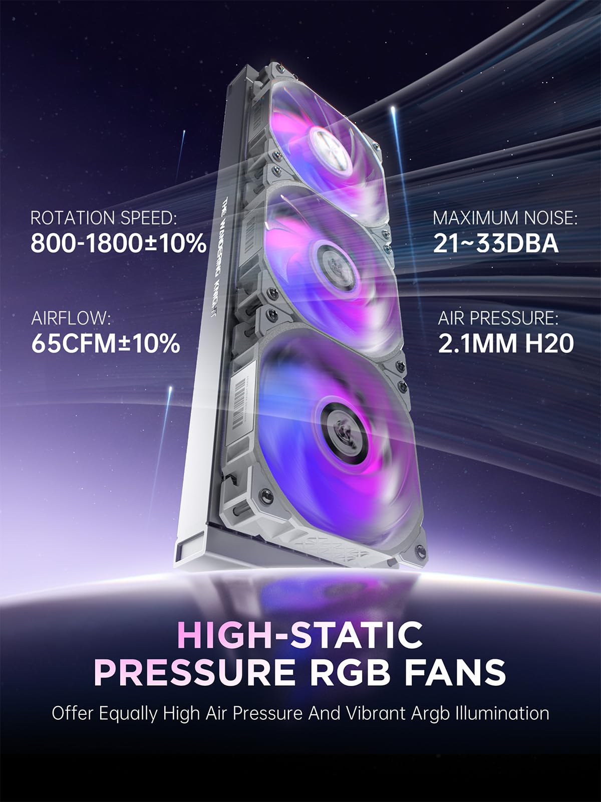 AsiaHorse WK-A360 ARGB All-in-One AIO CPU Liquid Cooler, Wandering Knight 360mm Water Cooling System with Dual High-Performance Pump and 3×120mm PWM Fans for Intel & AMD CPUs (White)