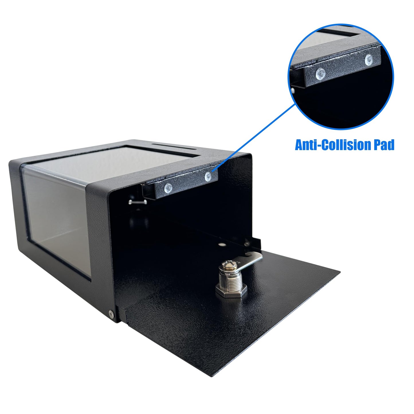 Steel Locking Tip Box - Heavy-Duty Secure Tip Jar with Combination Cable Lock, Ideal for Taxi Tips, Donations, Suggestions, Business Cards, Cash, and More in Family Churches, Restaurants, and Events.
