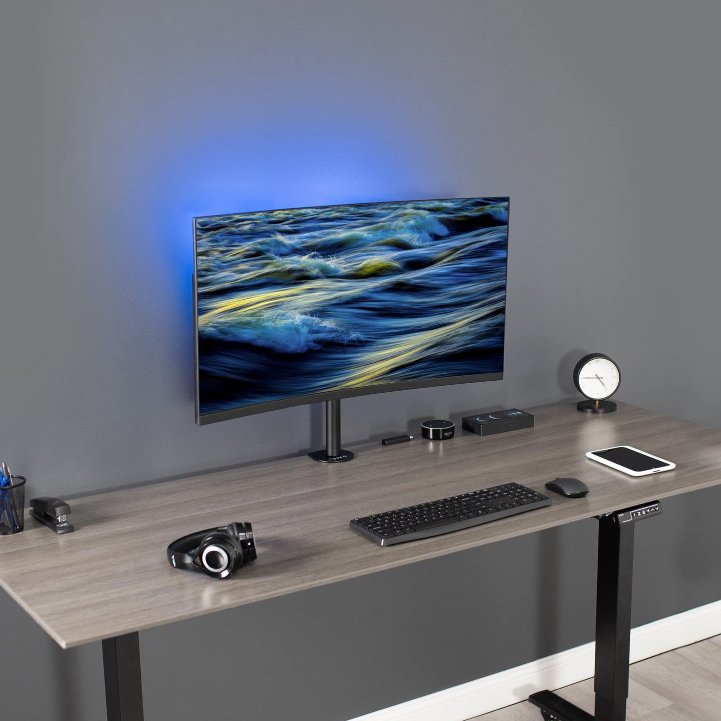 VIVO Single Monitor Adjustable Tilt Desk Mount Stand for 1 LCD Screen up to 27" (STAND-V001C)